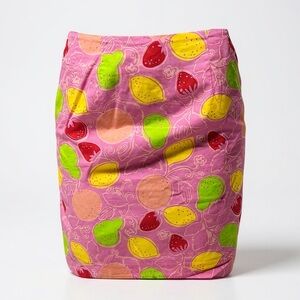 Lilly Pulitzer Pink Multicolored Fruit Mini Skirt, SZ 6, Classic Lilly, So Cute!